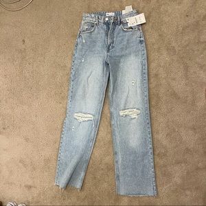 zara high rise wide leg jeans